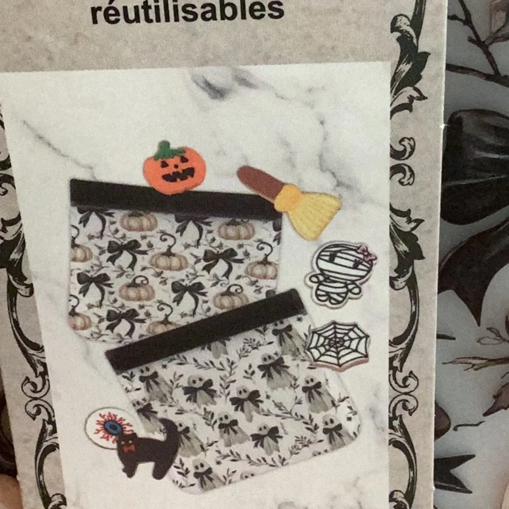 Halloween Reusable Storage Bags - 6 pieces